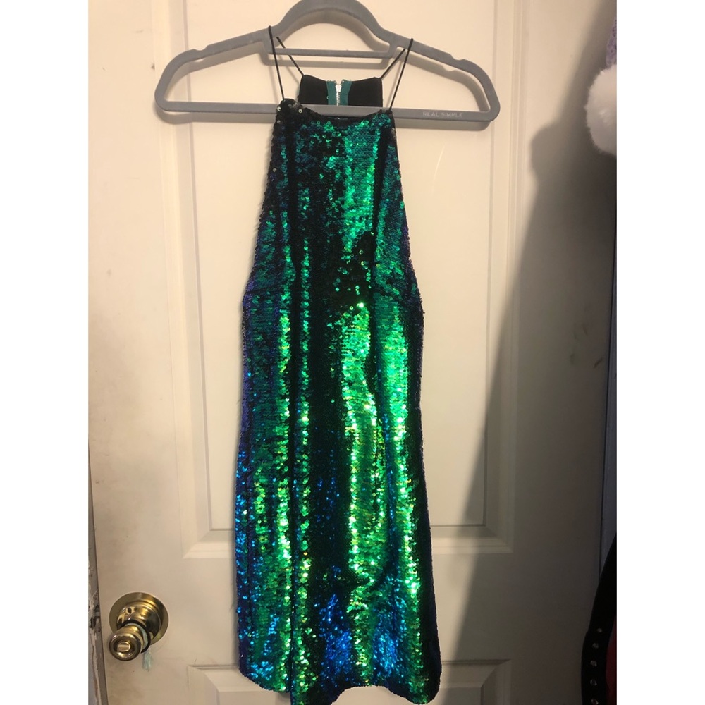 Tobi Green Sequin Dress